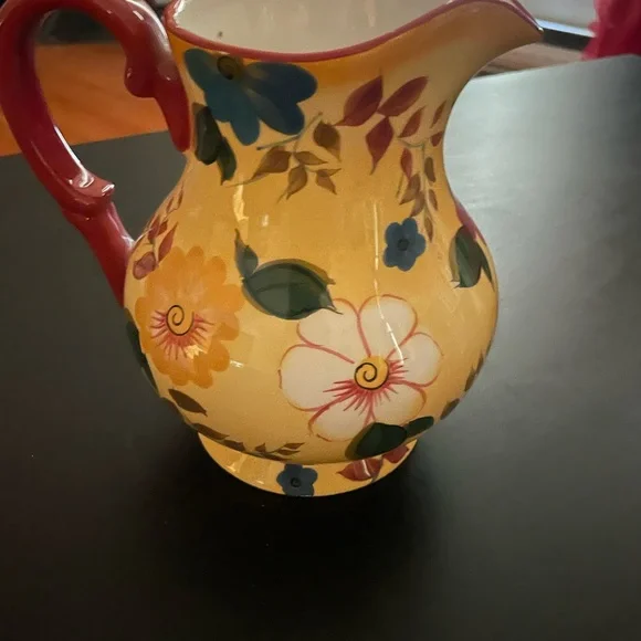 Vintage ceramic Sunset bouquet Oneida Pitcher - Picture 3 of 6